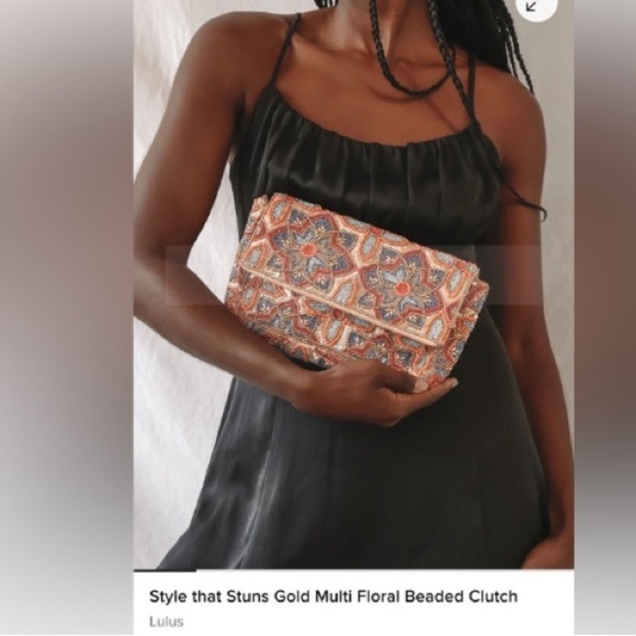 Lulus Style that Stuns Beaded Clutch with chain strap option - Picture 7 of 10